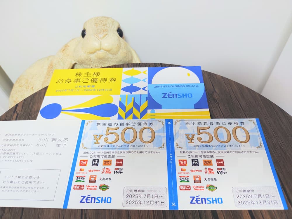 202503ゼンショーホールディングス株主優待券