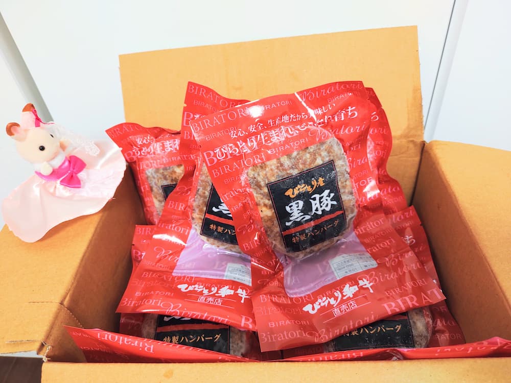 202412ヒューリックのカタログで選んだ「黒豚ハンバーグ詰合せ」