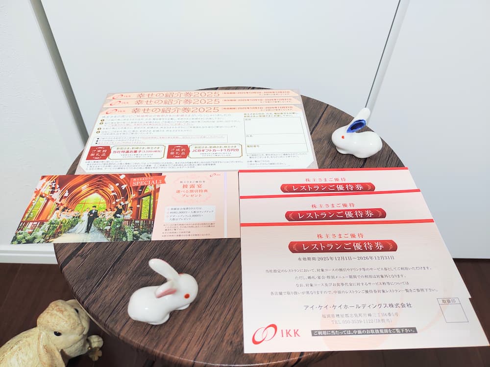 202504アイ・ケイ・ケイホールディングス株主優待レストラン優待券&その他いろいろ