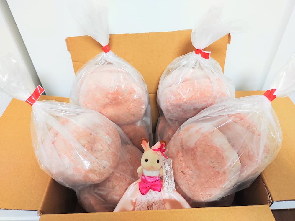 202506千趣会の優待で購入した「手造り牛生ハンバーグ」