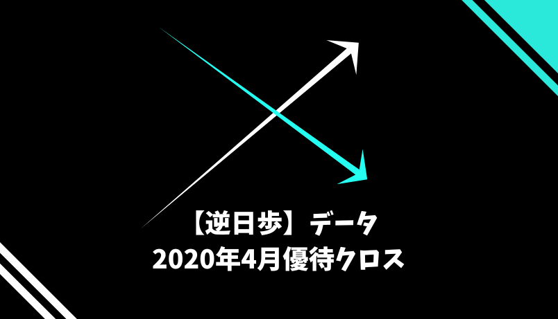 【逆日歩】2020年4月末株主優待クロス取引（つなぎ売り）
