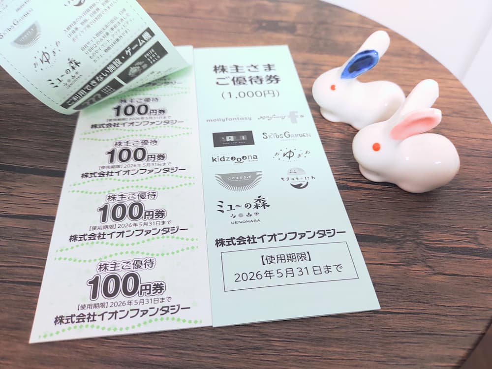 202508イオンファンタジー株主優待券