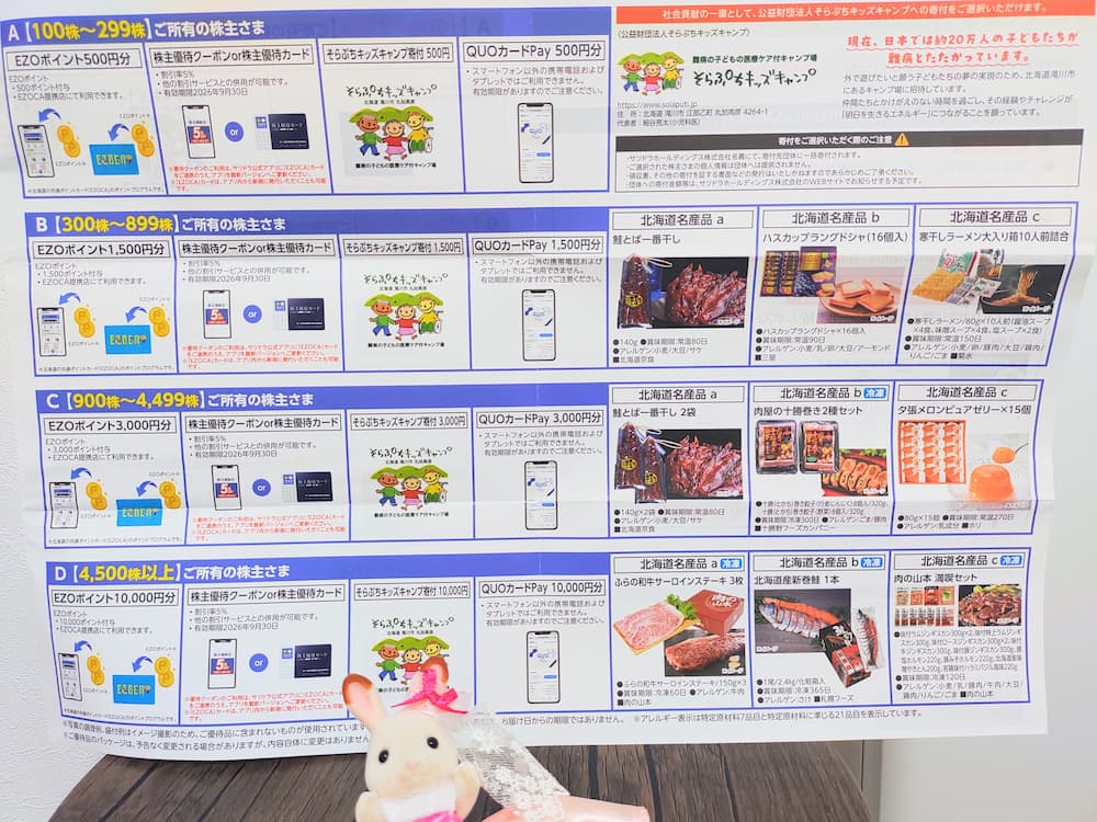 20250515サツドラホールディングス株主優待案内