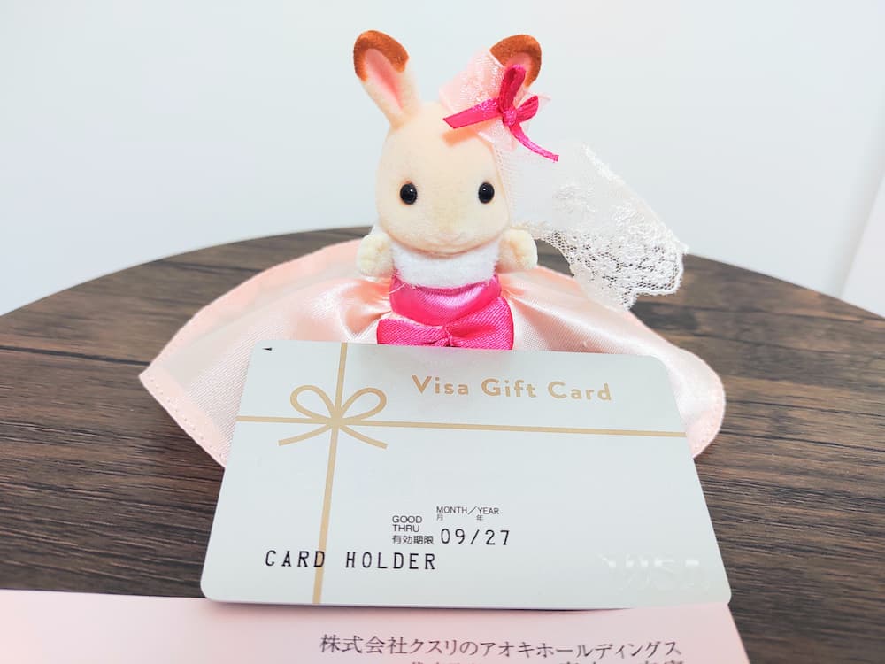 20250520クスリのアオキホールディングス優待で選んだ「VISAギフトカード」