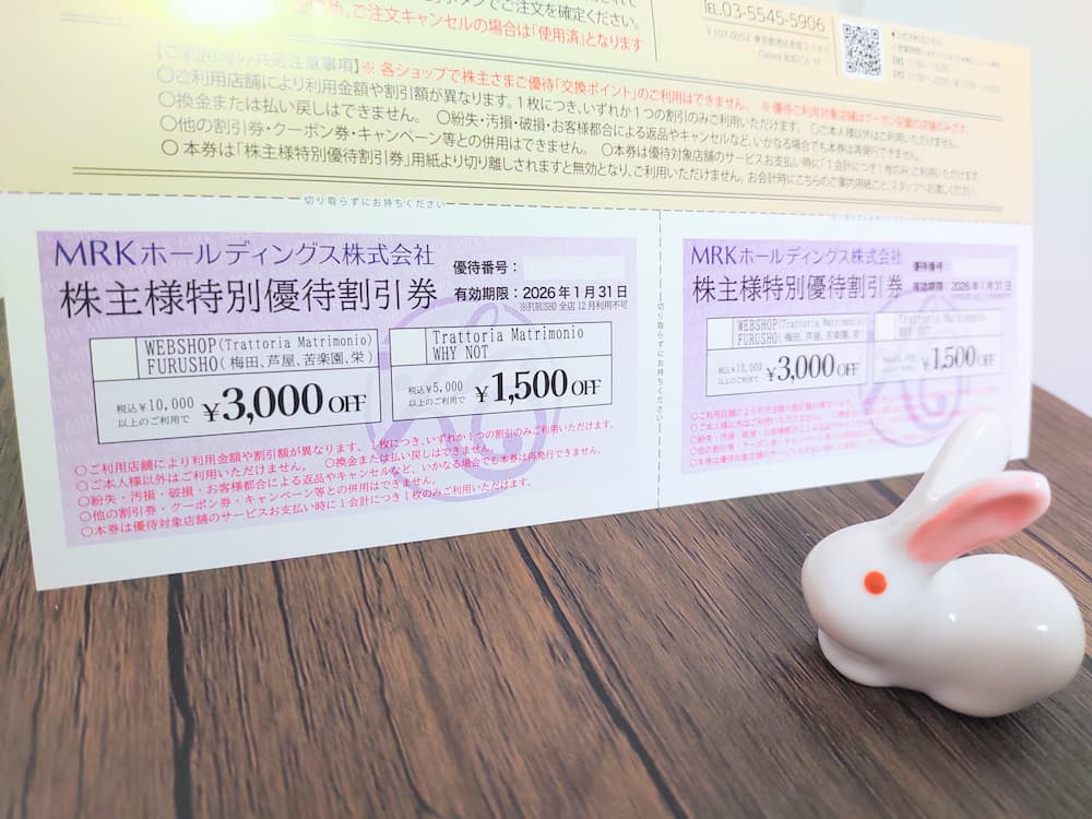 202503MRKホールディングス特別優待割引券