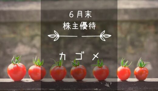 カゴメ（2811）株主優待｜夢とトマトの詰まった自社製品セット♪