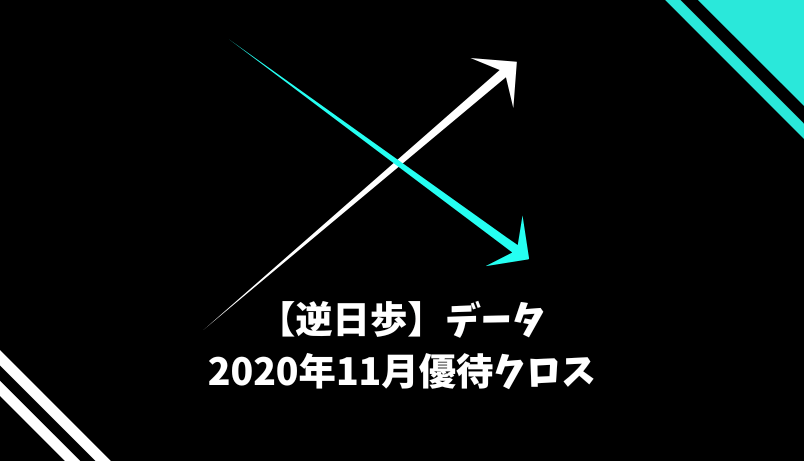 【逆日歩結果】2020年11月末株主優待クロス取引（つなぎ売り）