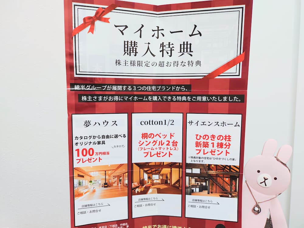202509綿半ホールディングス株主優待|マイホーム購入特典案内