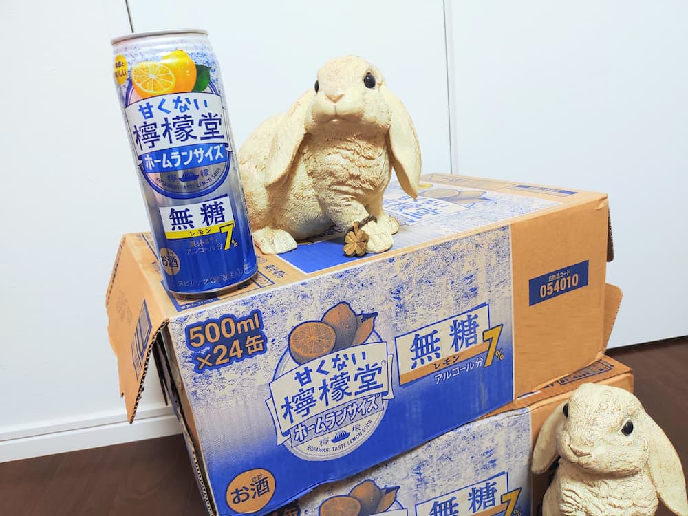202502PR TIMES株主優待で当選した「Kuradashi Gift（5,000円分）」を使って購入した【「甘くない檸檬堂 無糖レモン 7％」500ml×48本】