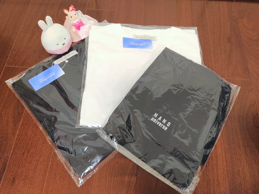202502TSIホールディングス株主優待｜選べるギフトで選んだ「ナノ・ユニバース 2pcs Long Sleeve T-Shirts ＆ 2way Marche Bag SET 」