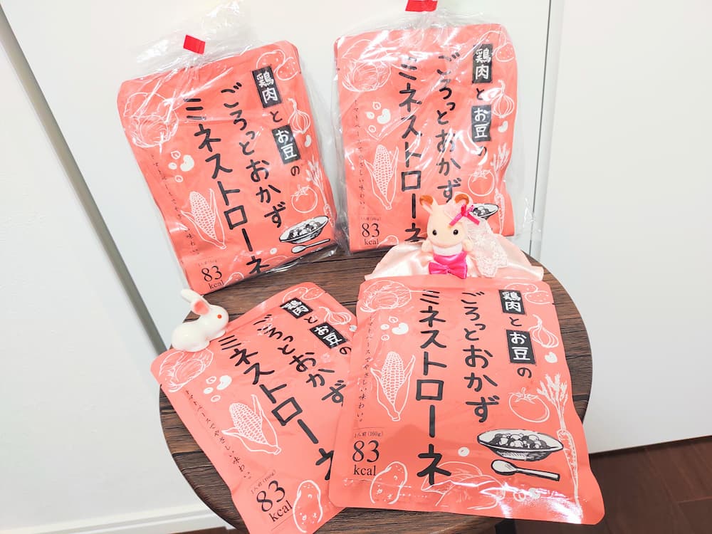 202405IKホールディングス株主優待券で購入した「鶏肉とお豆のごろっとおかずミネストローネ」