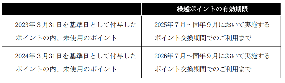 MRKホールディングス繰越済優待ポイント有効期限