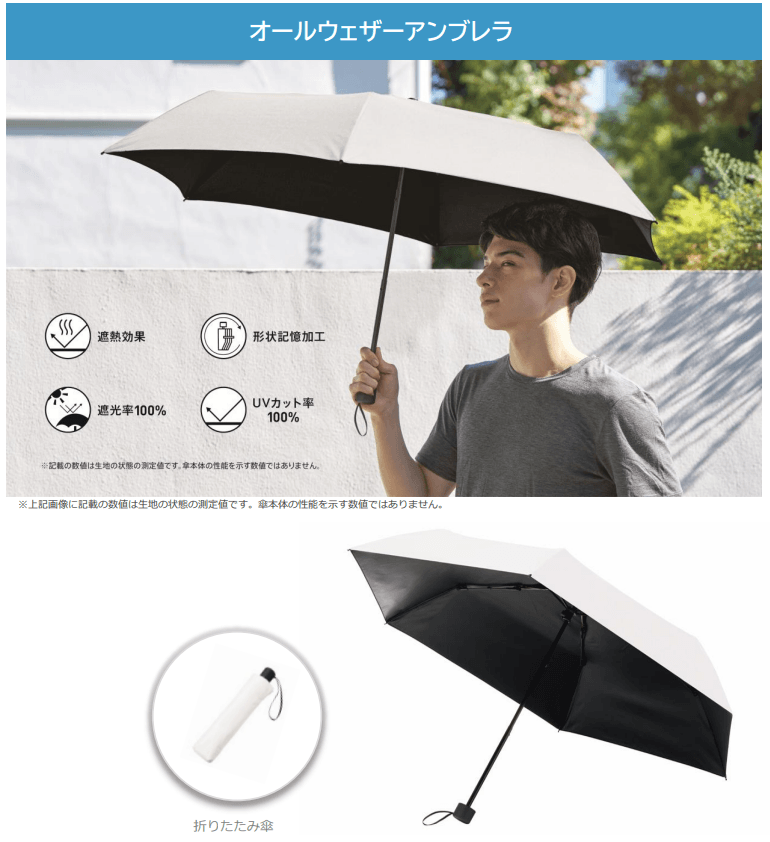 トランザクション2026年8月末分優待品｜オールウェザーアンブレラ 1本